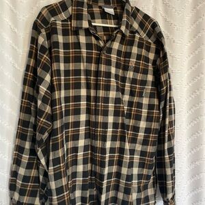 Columbia Men's Black, Tan, & Brown Perfect Plaid Shirt